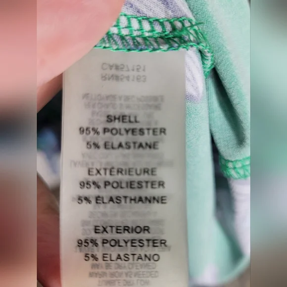 Vince Camuto Green Floral Wrap Dress Size 8 - Picture 4 of 5